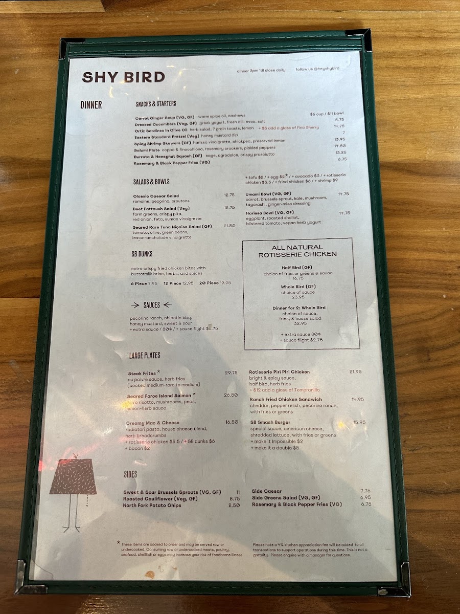 Shy Bird - Kendall Square Menu - Image 6